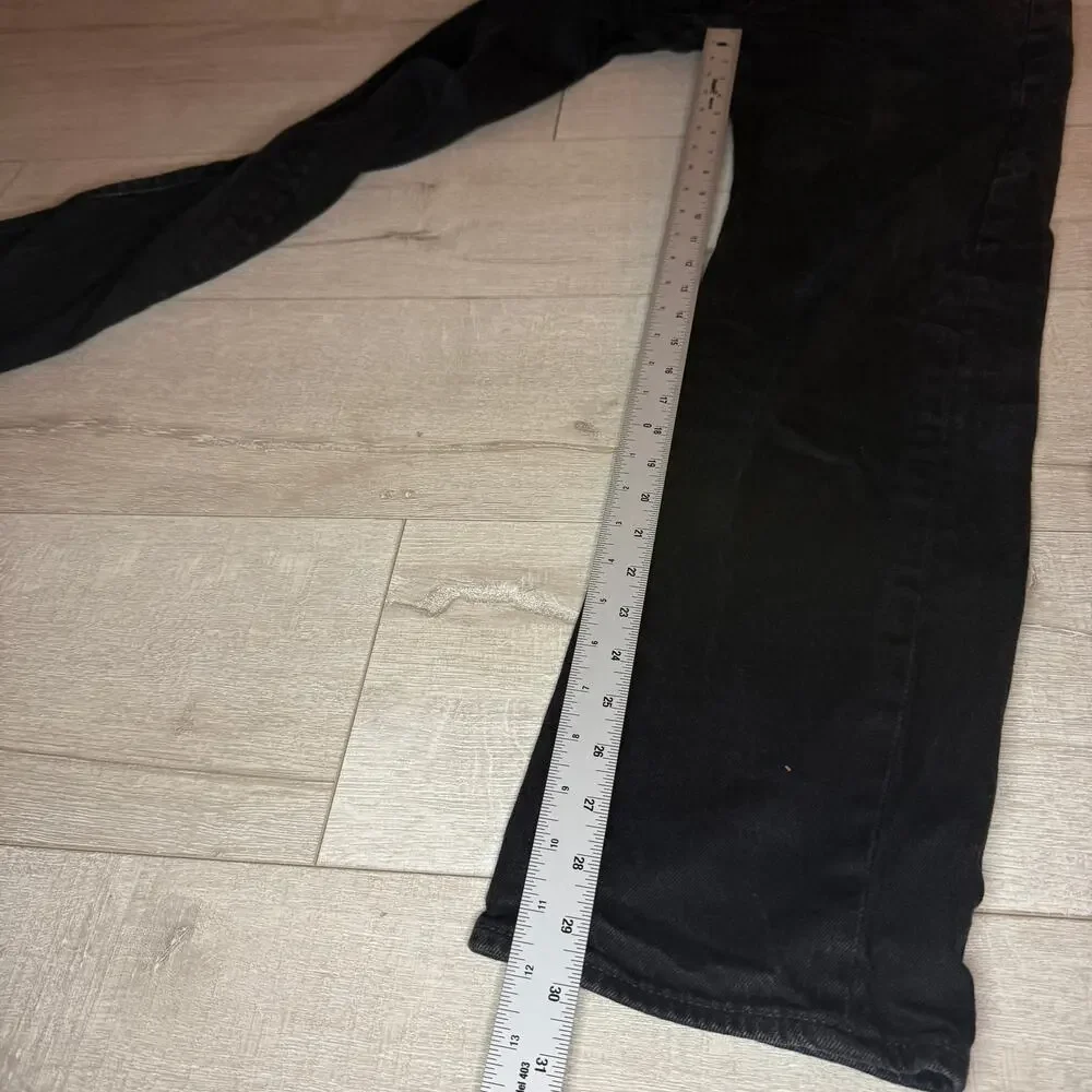 Men’s Levi’s Premium 501 Original Fit Jeans Washed Blk Denim W32 L32 Button Fly